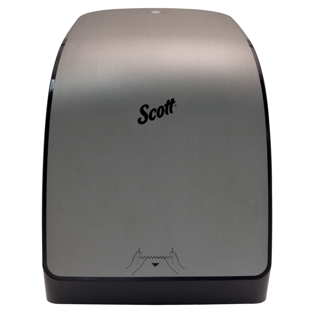 Scott® Pro Manual Hard Roll Towel Dispenser (35612), Stainless, for Blue Core Scott® Pro Roll Towels, 12.66" x 16.44" x 9.18" (Qty 1) - 35612