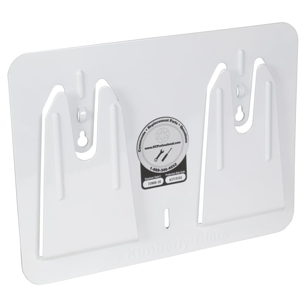 Access Wall Mounted Wiper Dispenser for WypAll® Wipes (73900), White and Steel, Mount Anywhere, Holds Brag and Pop Up Boxes, 10.8" x 0.65" x 8" (Qty 10) - 73900
