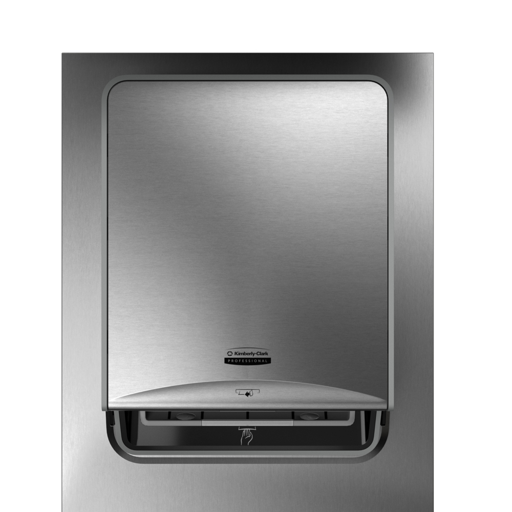 Kimberly-Clark Professional™ ICON™ Automatic Roll Towel Recessed Dispenser Housing with Trim Panel (53699), Stainless Steel, Module Sold Seperately (Qty 1) - 53699