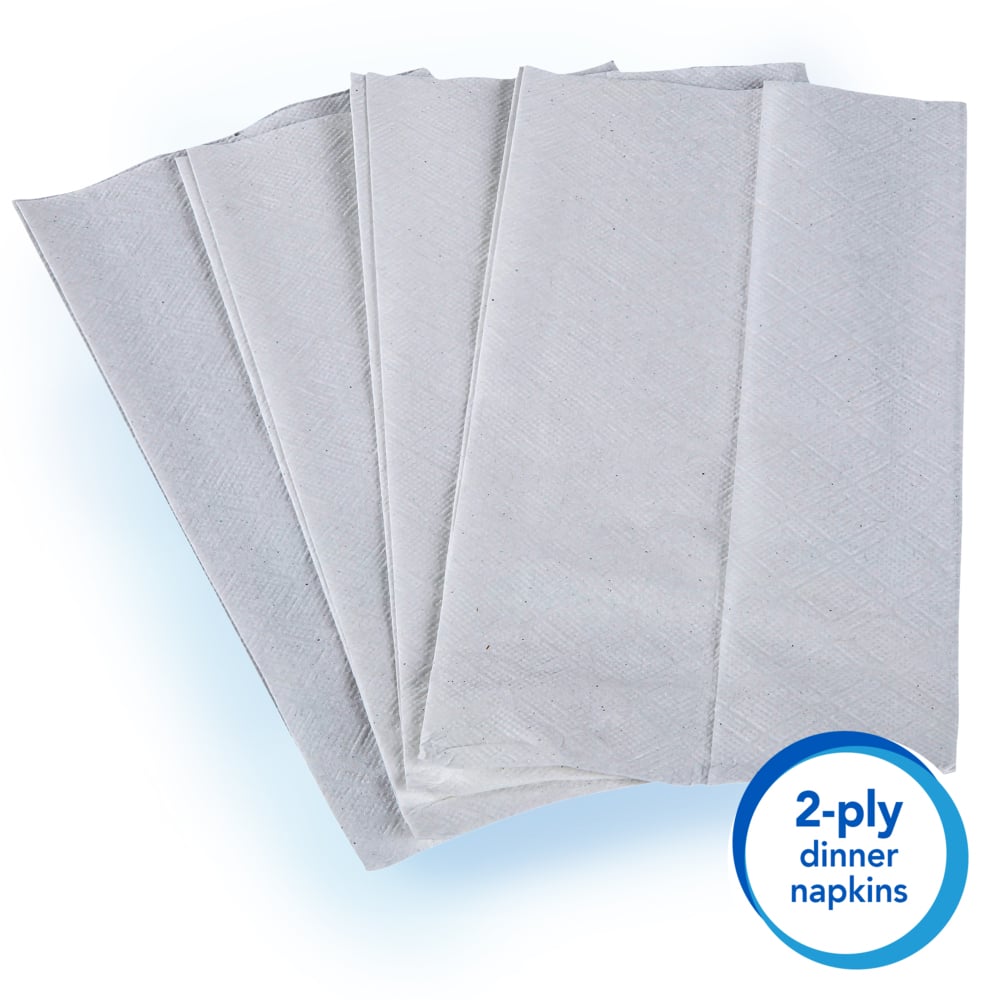 Scott® Dinner Paper Napkins (98730), Disposable, White, 1/8 Fold, 1-Ply, 12 x 17 (Unfolded), 15 Packs of 400 Beverage Napkins (6,000 / Case) - 98730