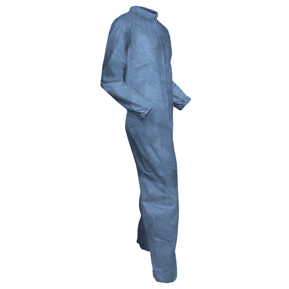 KleenGuard™ A65 Flame Resistant Coveralls (45312), Zip Front, Open Wrists & Ankles, ANSI Sizing, Anti-Static, Blue, Medium, 25 / Case - 45312