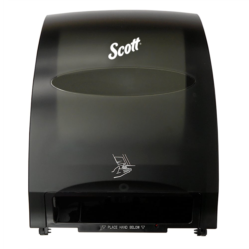 Scott® Essential™ Automatic Hard Roll Towel Dispenser (48860), Black, for Purple Core Scott® Roll Towels, 12.70" x 15.76" x 9.57" (Qty 1) - 48860