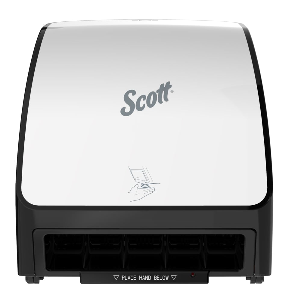 Scott® Automatic Slimroll Towel Dispensers (47259), White, for Orange Core Scott® Slimroll Towels, 11.8" x 12.35" x 7.25" (Qty 1) - 47259