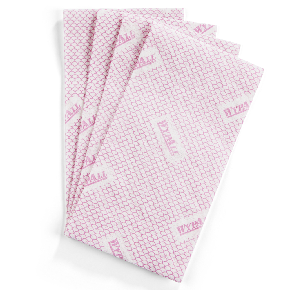 WypAll® CriticalClean™ Heavy Duty Foodservice Cloths (51639), Quarterfold, Red (200 Sheets/Box, 1 Box/Case, 1 Box/Case) - 51639