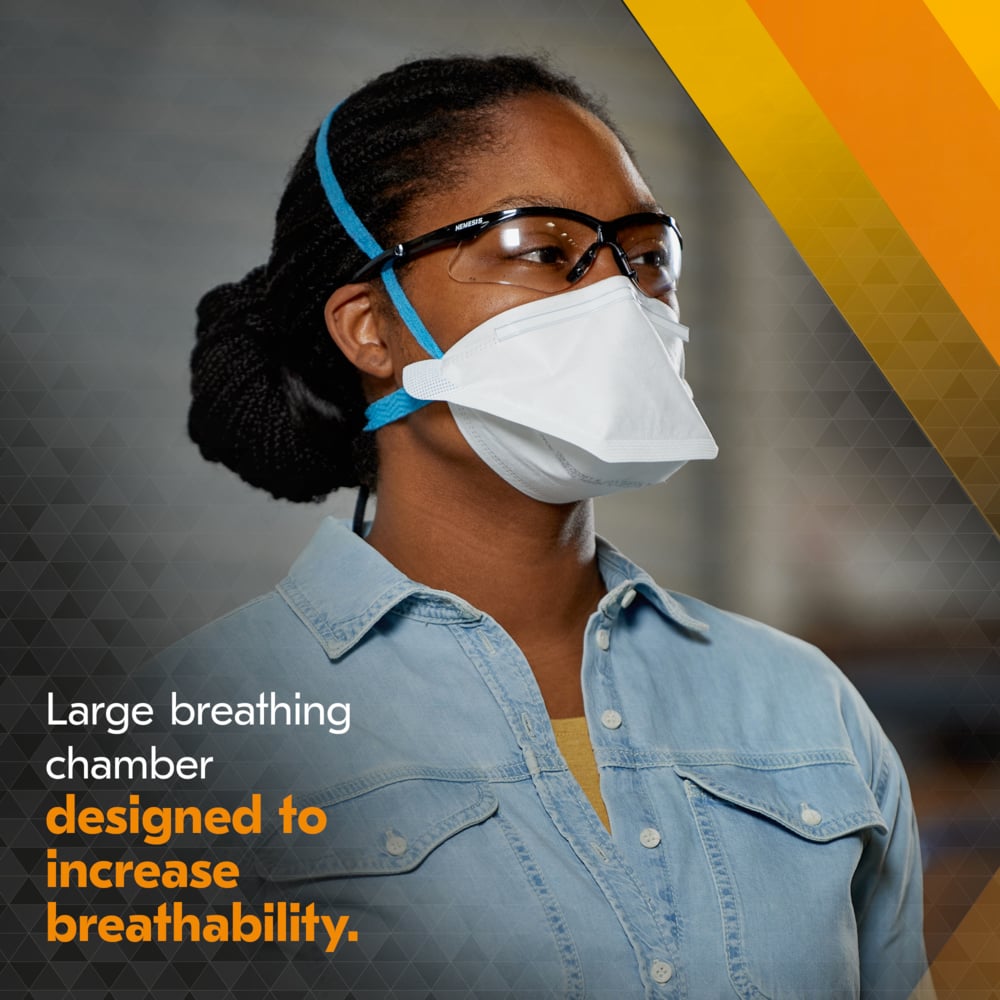 KleenGuard™ N95 Particulate Respirator: Pouch Style (54065), NIOSH-Approved, Made in USA, Small Size, 20 Respirators/Carton, 12 Cartons/Case, 240 Respirators/Case - 54065