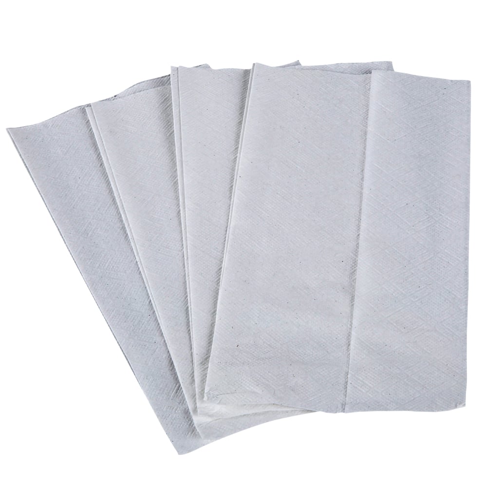 Serviettes de table en papier Scott (98730), jetables, blanches, pliées en huit, 1 épaisseur, 12 x 17 (dépliées), 15 paquets de 400 dessous de verre (6 000/caisse) - 98730