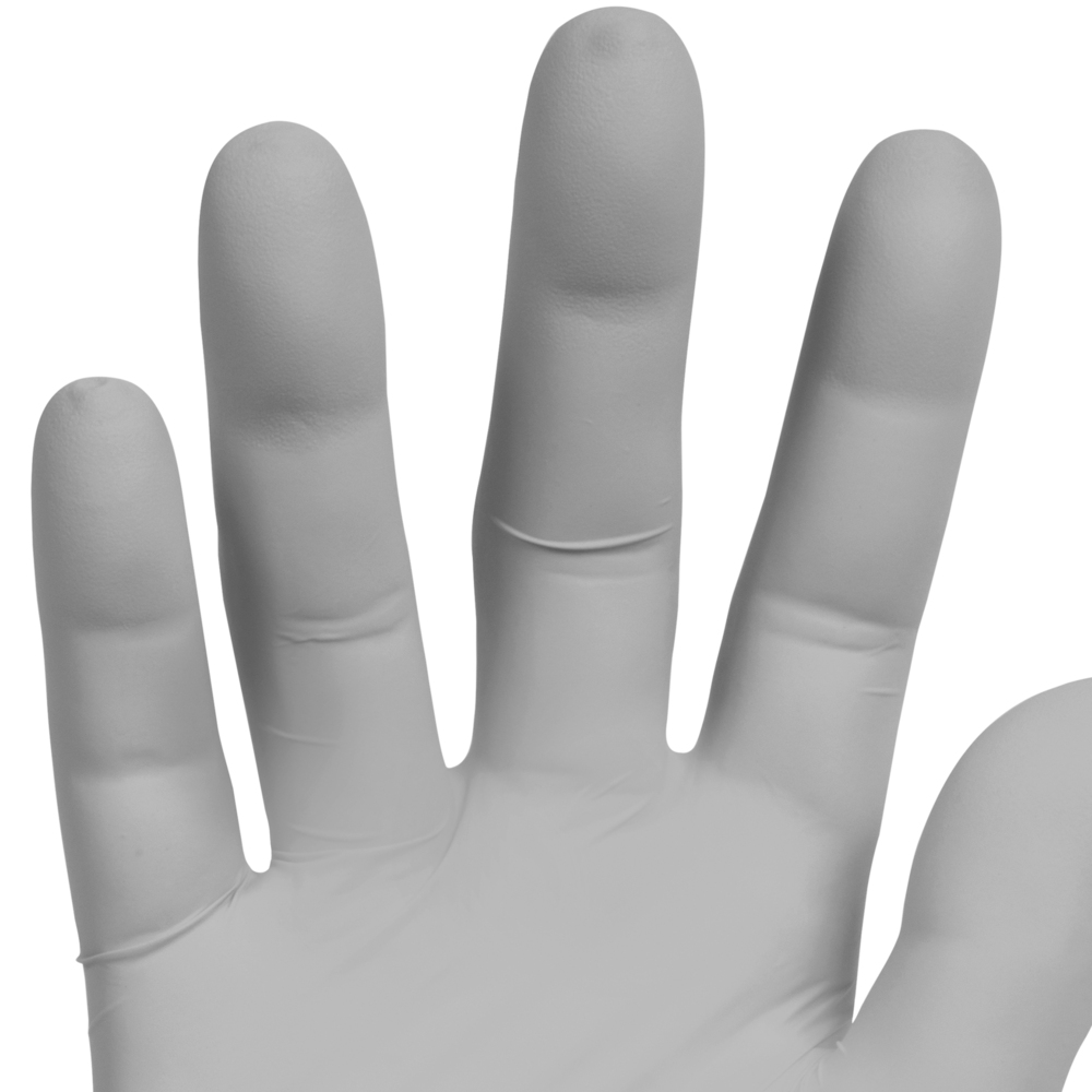 Kimtech™  Sterling Nitrile-Xtra™ Exam Gloves (53140), 3.5 Mil, 12”, Ambidextrous, Large, 100 / Dispenser, 10 Dispensers, 1,000 Grey Gloves / Case - 53140