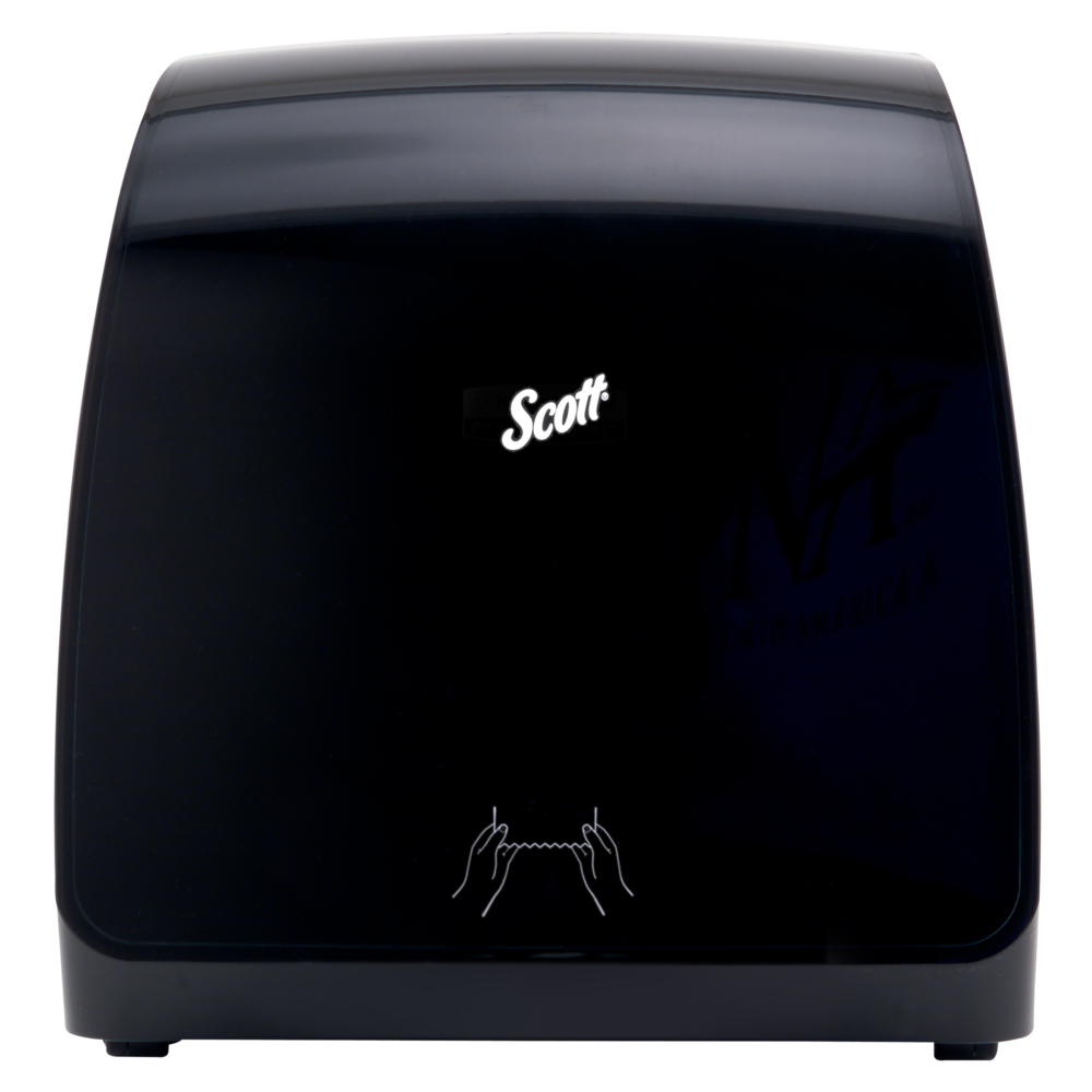 Scott® Slimroll Manual Towel Dispensers (47092), Black, for Orange Core Scott® Slimroll Towels, 12.65" x 13.02" x 7.18" (Qty 1) - 47092