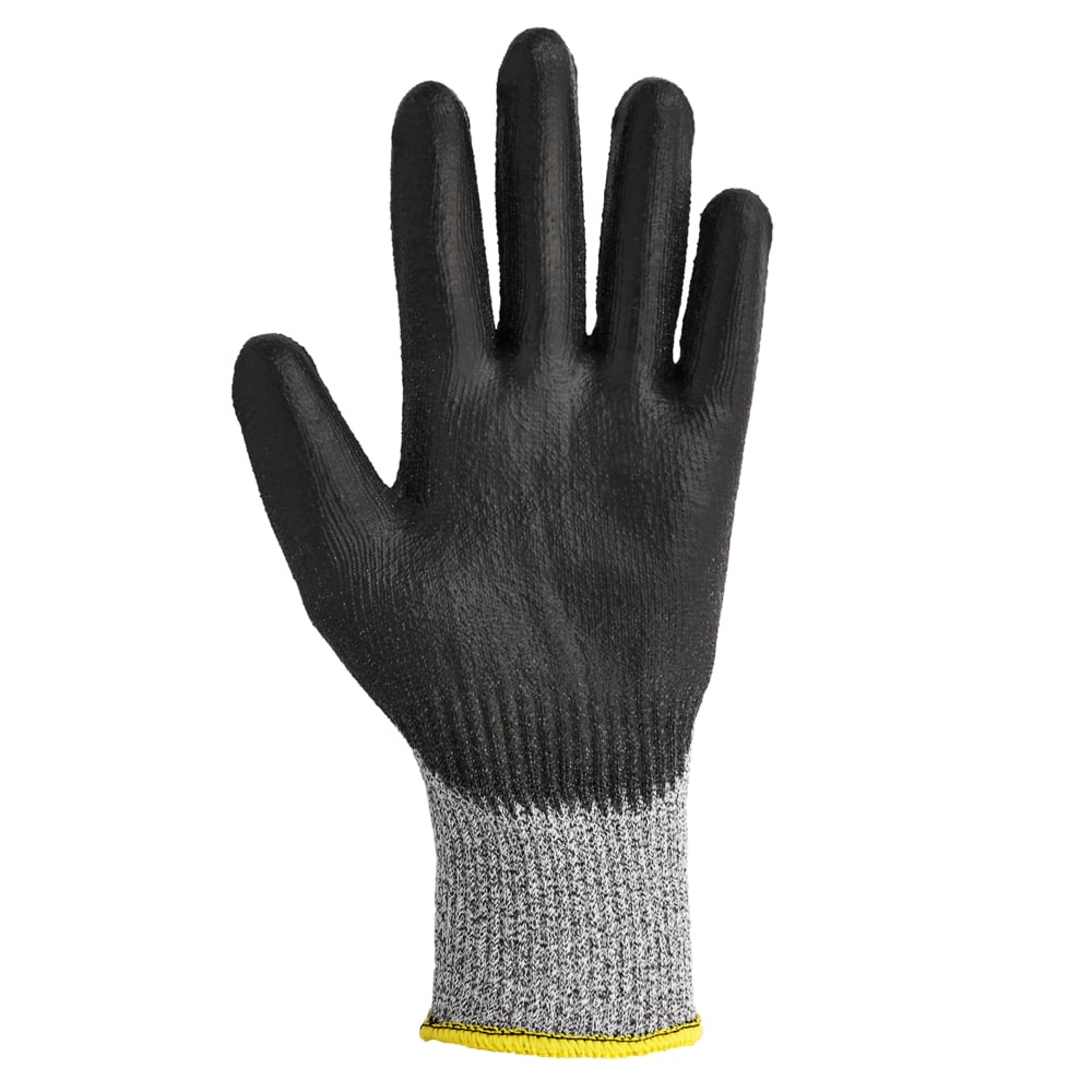 KleenGuard™ G60 EN Level 5 Polyurethane Coated Cut Resistant Gloves (98237), Black, Large, 12 Pairs / Bag, 1 Bag - 98237