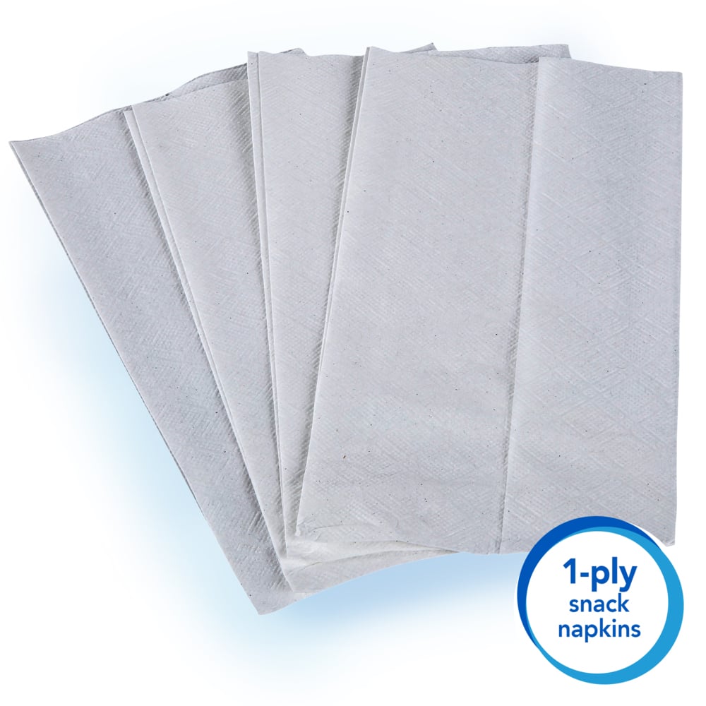 Scott® Tall Fold Paper Napkins (98710), Disposable, Snack-Sized, 1-Ply, 20 Packs of 500 Beverage Napkins (10,000 / Case) - 98710