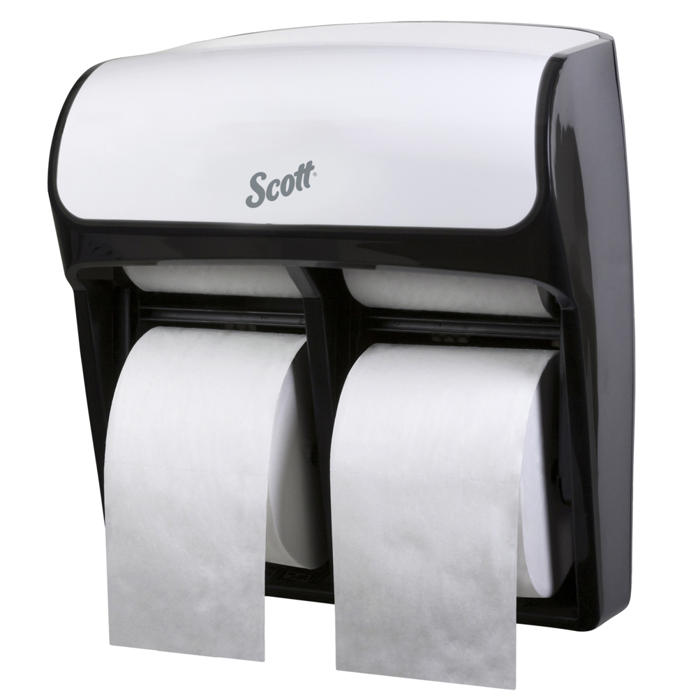 Scott® Pro™ High Capacity Coreless Standard Roll Toilet Paper Dispenser (44517), 4 Roll Capacity, White, 11.25" x 12.75" x 6.19" (Qty 1) - 44517