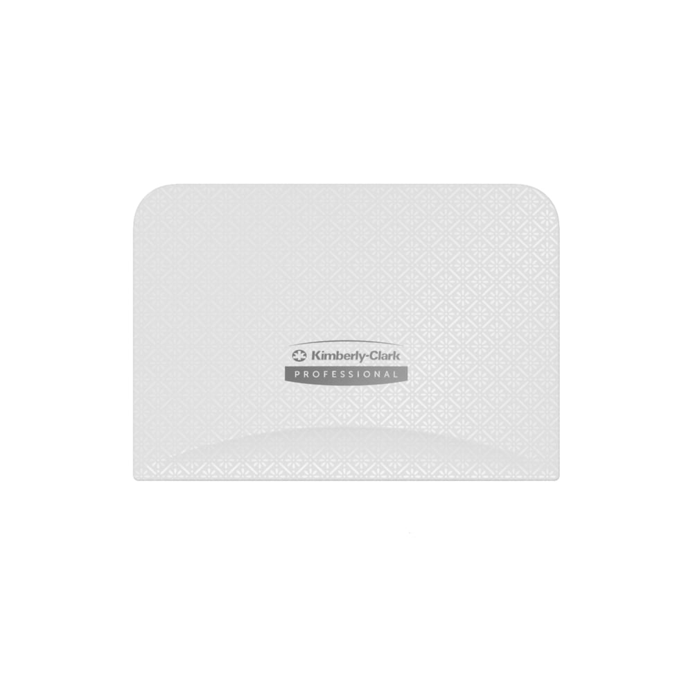 Plaque de revêtement ICON™ de Kimberly-Clark Professional (58771), au motif de mosaïque blanche, pour distributrice de deux rouleaux verticaux de papier hygiénique en rouleau standard sans mandrin; une plaque de revêtement par caisse - 58771