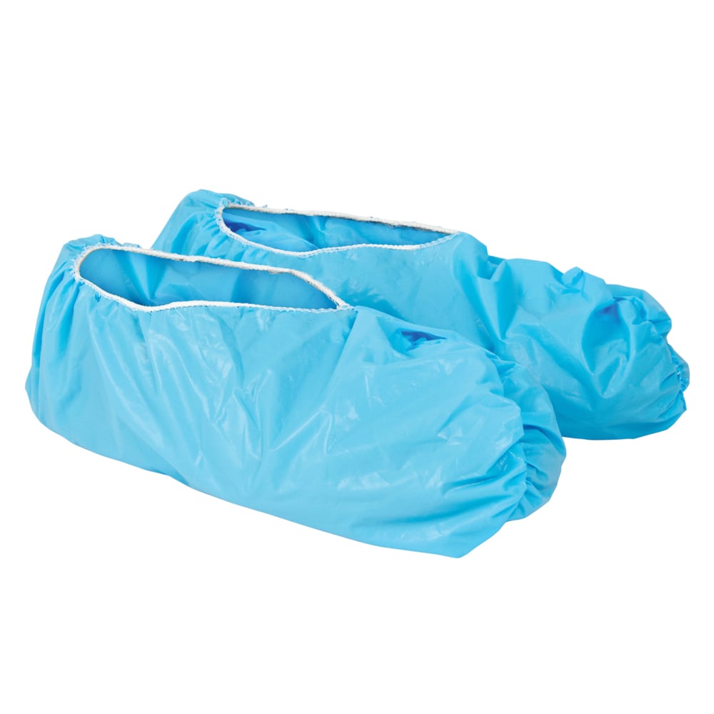 KleenGuard™ A20 Shoe Covers (66857), Seamless Elastic Sole, Cleanroom Packaging, XL / 2XL, Light Blue, 300 Each / Case - 66857