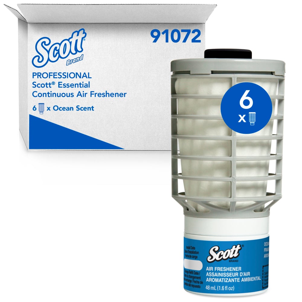 Scott® Essential Continuous Air Freshener (91072), Ocean Scent (6 Refills/Case)