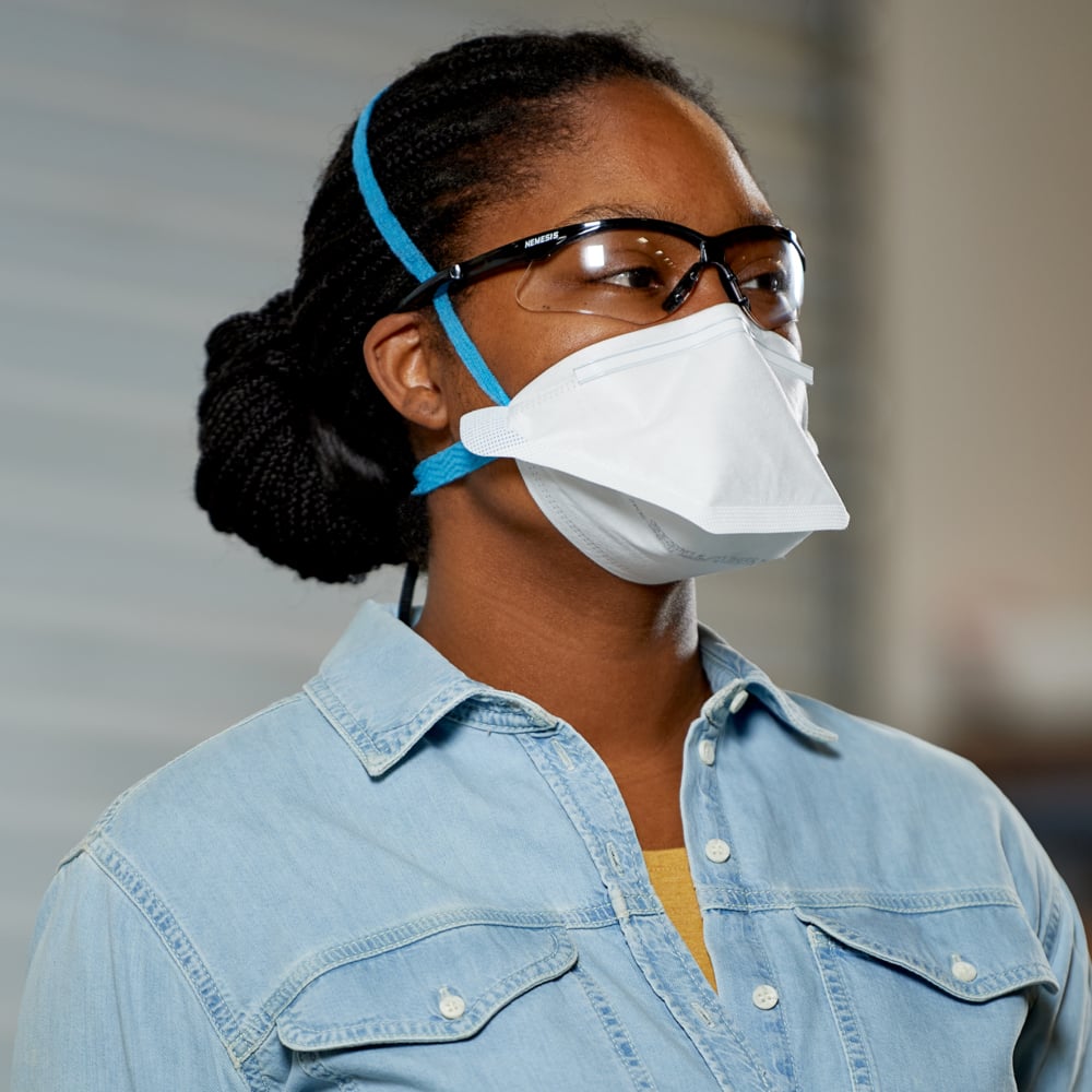 Respirateur à poche Kimtech™ N95 (54066), approuvé par le NIOSH, fabriqué aux États-Unis, de petite taille, 50 respirateurs/sac, 6 sacs/caisse, 300 respirateurs/caisse - 54066