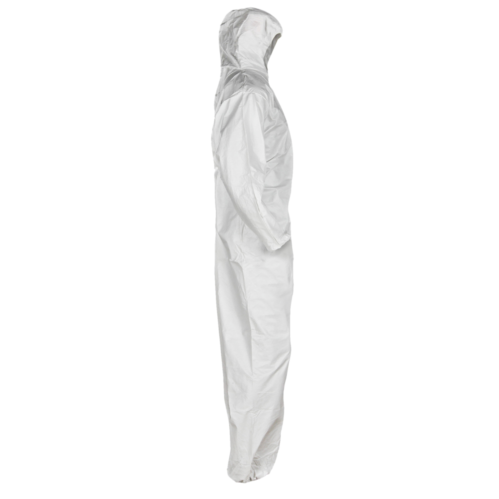 KleenGuard™ A30 Breathable Splash and Particle Protection Coveralls (46117), REFLEX Design, Hood, Zip Front, Elastic Wrists & Ankles (EWA), White, 4XL, 21 / Case - 46117