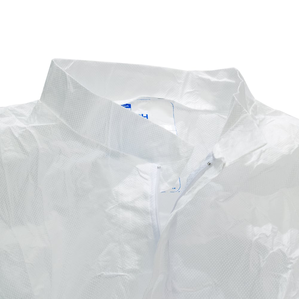 Kimtech™ A5 Clean Processed Cleanroom Coveralls (88847), Mandarin Collar, Thumb Loops, Reflex Design, 3XL, 25 / Case - 88847