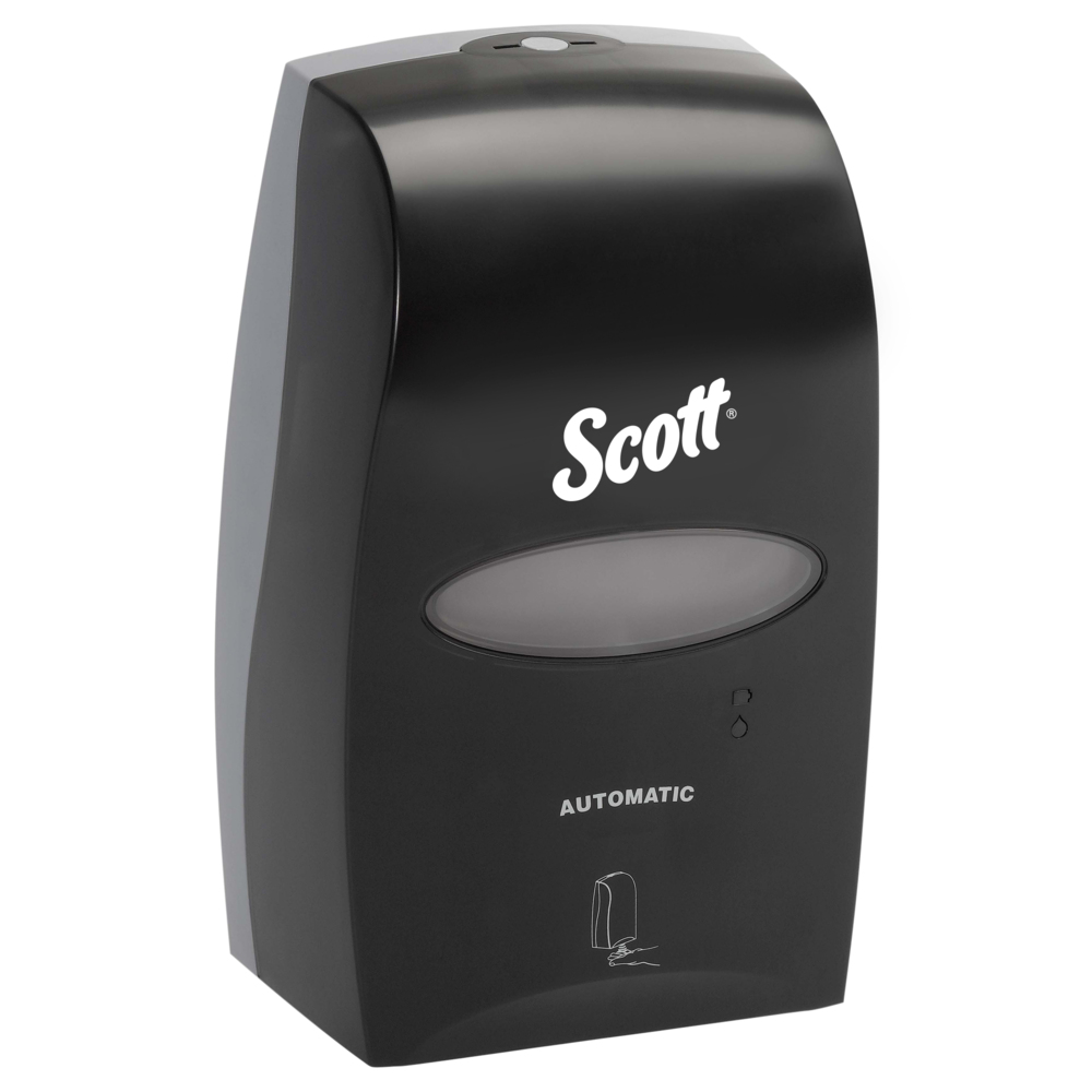 Distributrice électronique à cartouche de produits pour les soins de la peau sans contact Scott Essential (92148), 7,25 po x 11,5 po x 4,0 po, 1,2 litre, noire, 1/caisse - 92148