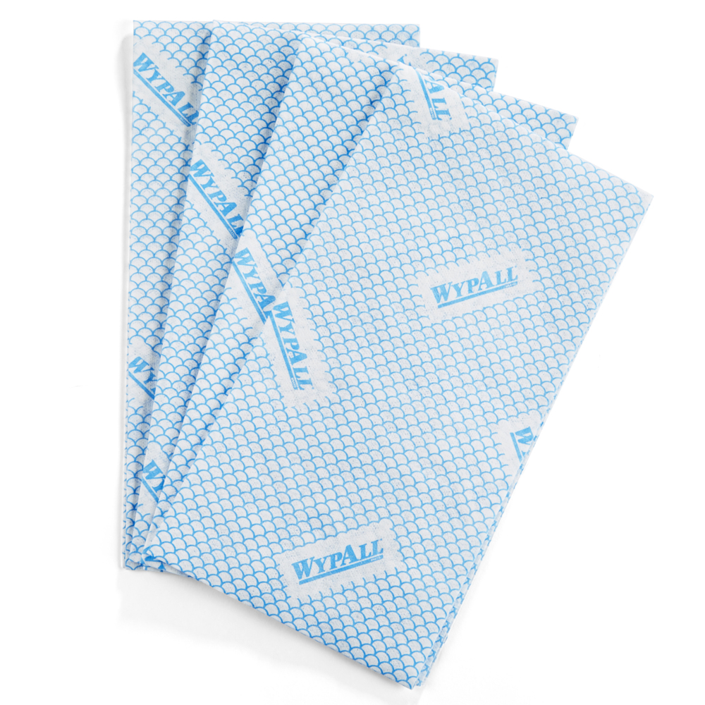 WypAll® CriticalClean™ Heavy Duty Foodservice Cloths (51636), Quarterfold, Blue (200 Sheets/Box, 1 Box/Case, 1 Box/Case) - 51636