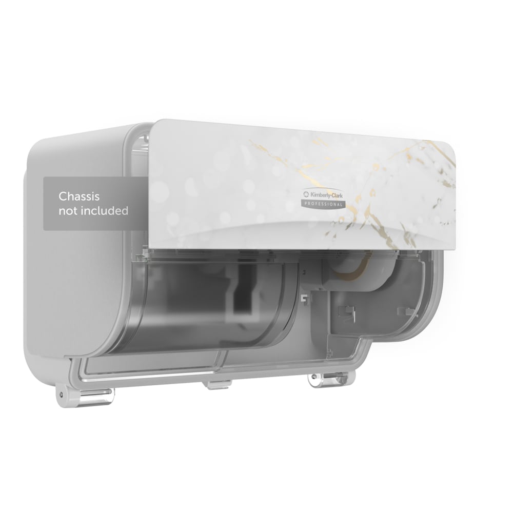 Kimberly-Clark Professional™ ICON™ Faceplate (58822), Cherry Blossom Design, for Coreless Standard Roll Horizontal Toilet Paper Dispensers 2 Roll (Qty 1) - 58822