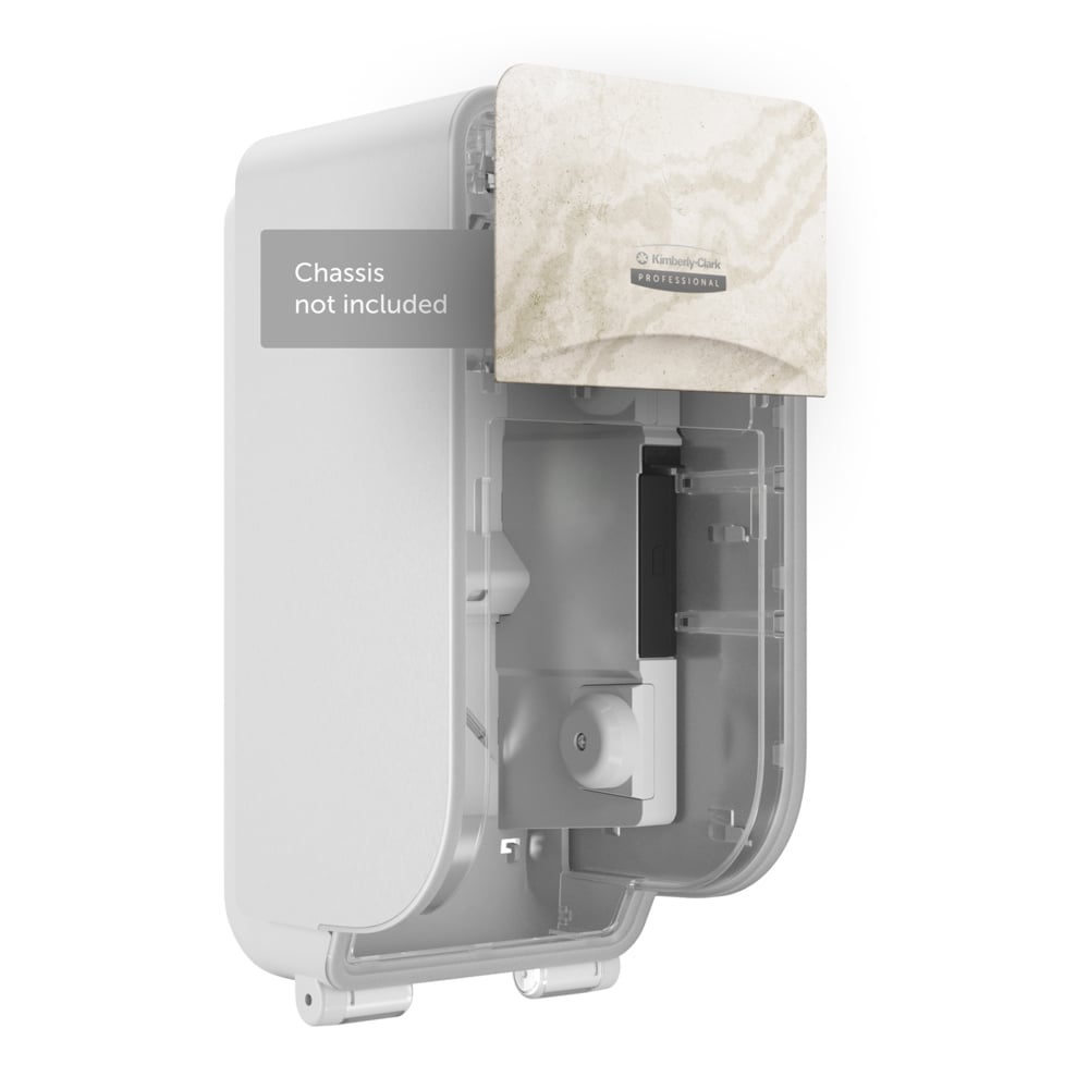 Kimberly-Clark Professional™ ICON™ Faceplate (58791), Warm Marble Design, for Coreless Standard Roll Vertical Toilet Paper Dispensers 2 Roll (Qty 1) - 58791