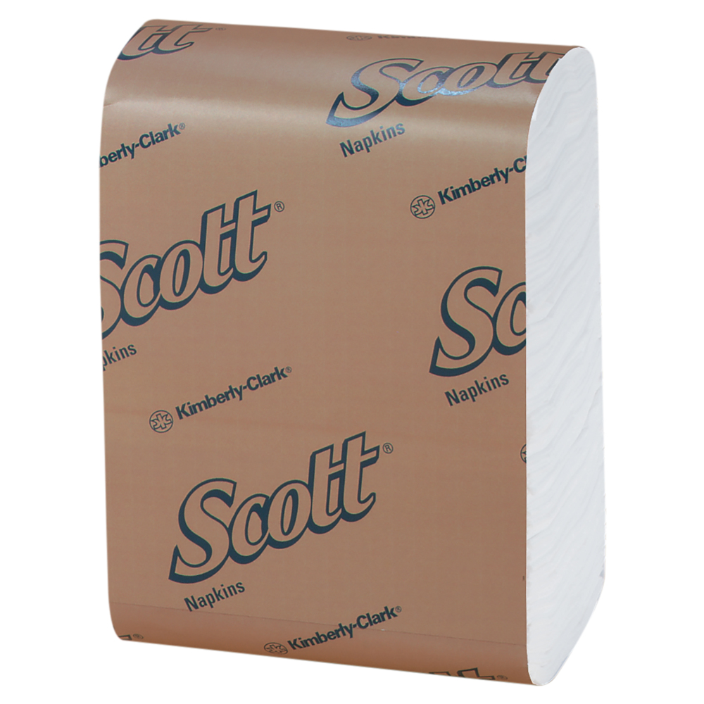 Scott® Low Fold Paper Napkins (98720), Disposable, Snack-Sized, 1-Ply, 32 Packs of 250 Beverage Napkins (8,000 / Case) - 98720