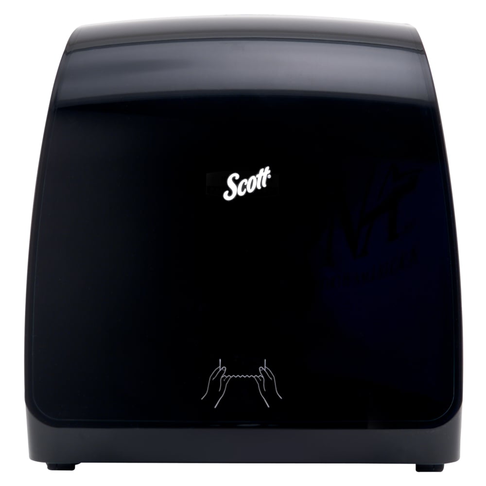 Scott® Slimroll™ Manual Towel Dispenser (47089), Black, for Scott® Pink Core Towels, 12.65" x 13.02" x 7.18" (Qty 1) - 47089