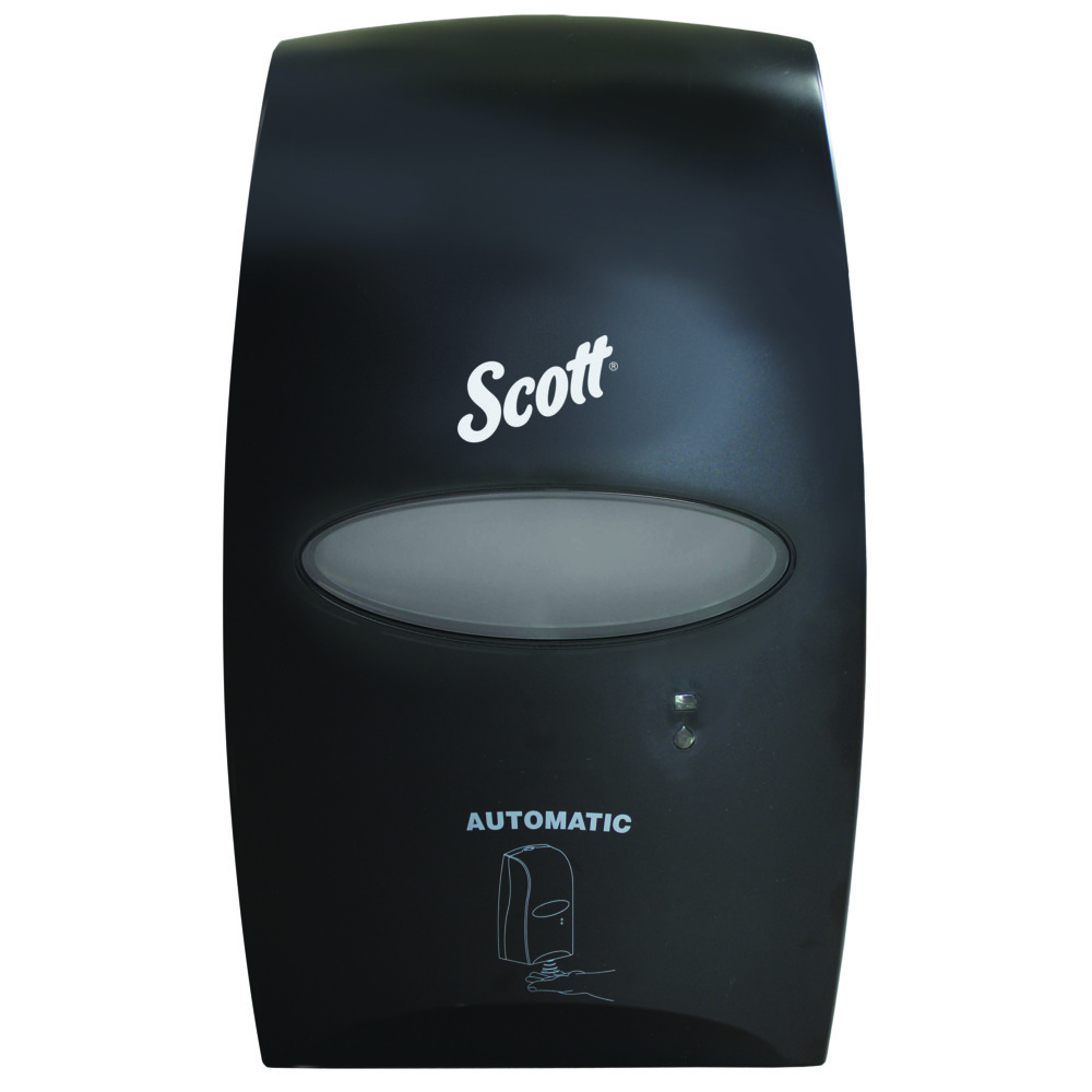 Distributrice électronique à cartouche de produits pour les soins de la peau sans contact Scott Essential (92148), 7,25 po x 11,5 po x 4,0 po, 1,2 litre, noire, 1/caisse - 92148