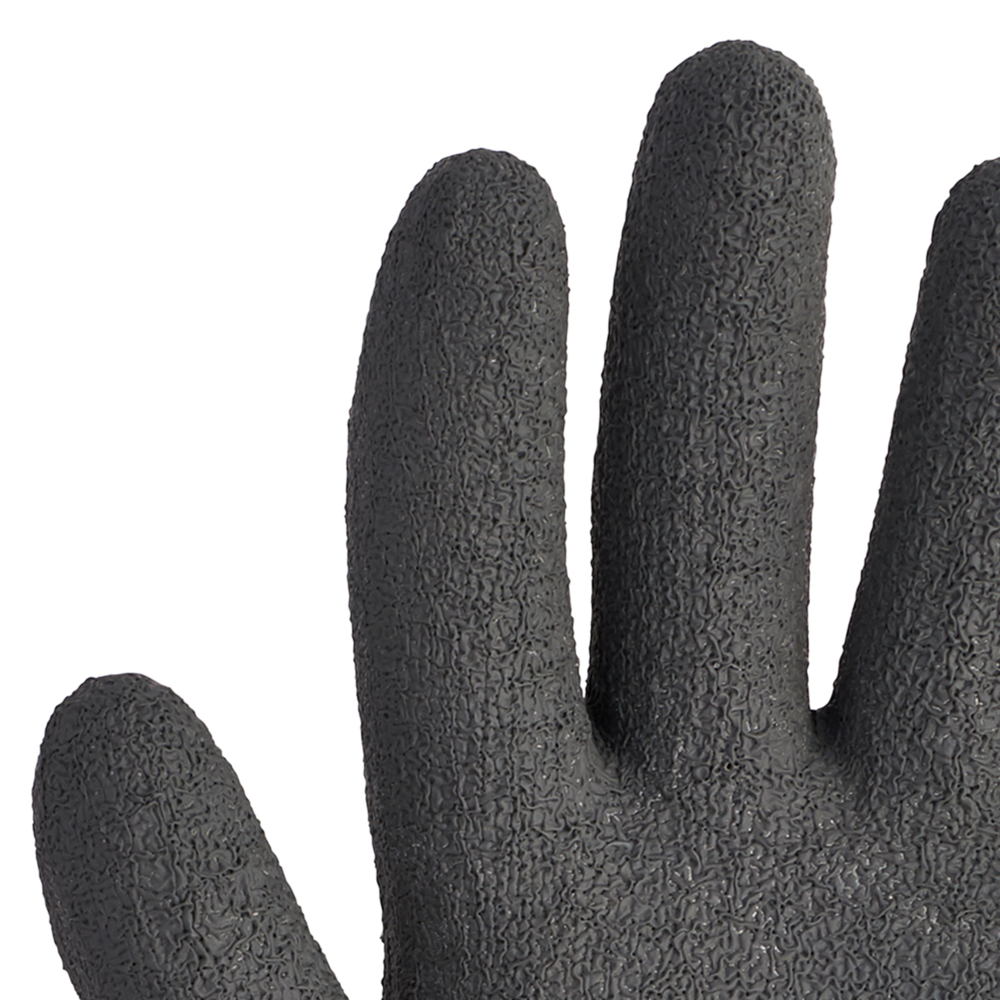 KleenGuard™ G40 Latex Coated Gloves (97273), Black & Grey, XL (10), 60 Pairs/ Case, 5 Bags of 12 Pairs - 97273