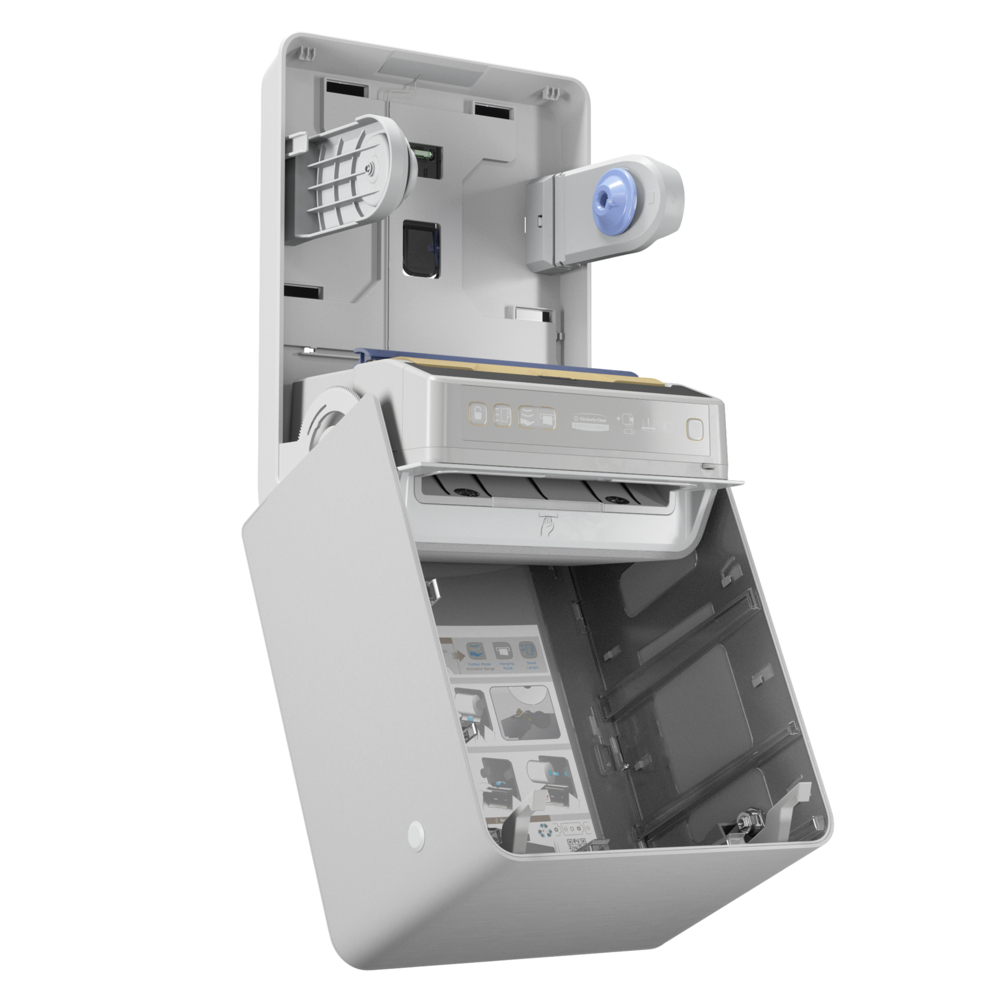 Distributrice automatique encastrée d’essuie-mains en rouleau sans panneau de finition ICON™ de Kimberly-Clark Professional (53706), acier inoxydable; une unité par caisse, module vendu séparément - 53706
