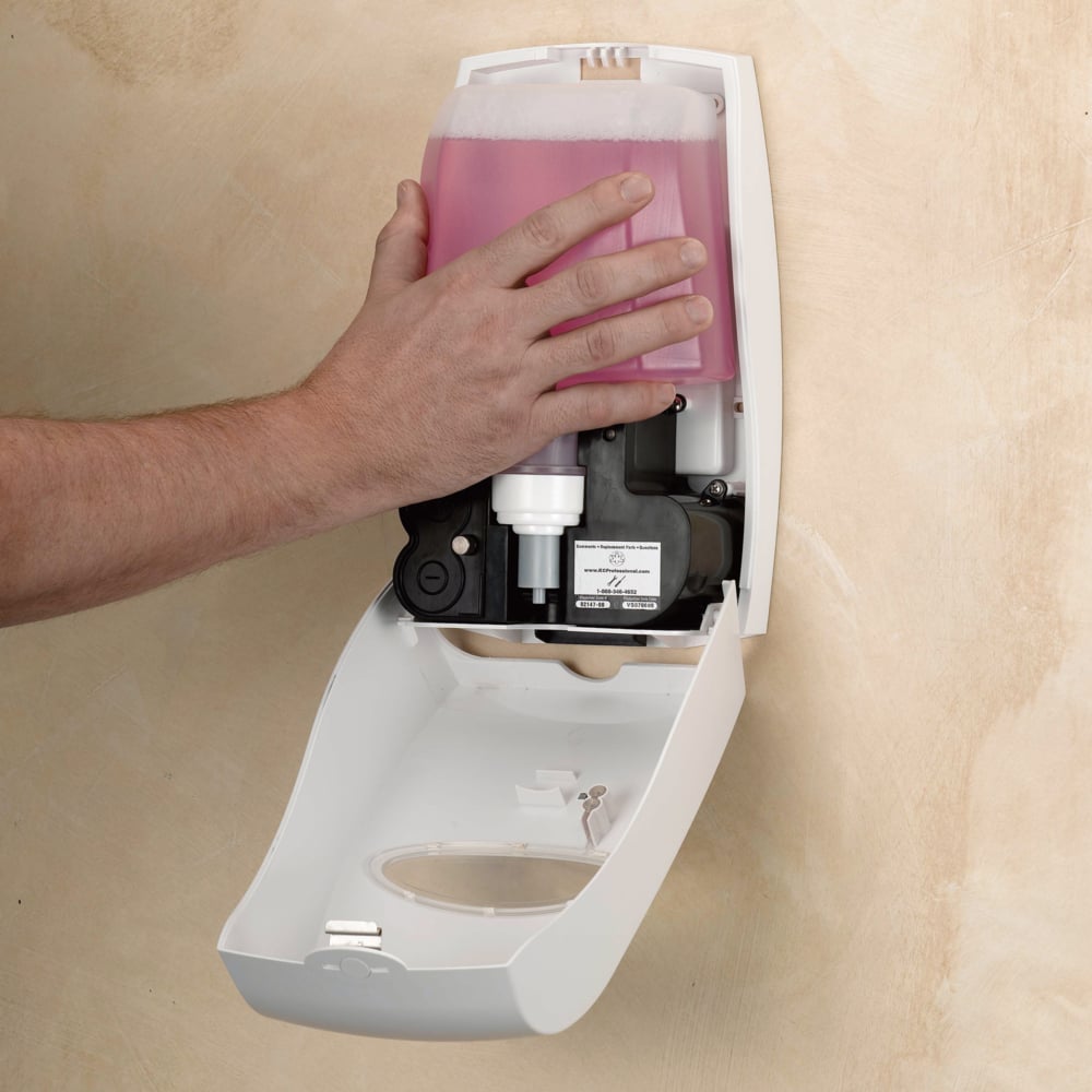 Scott® Essential™ Electronic Soap and Hand Sanitizer Dispenser (92147), White, 7.25" x 11.5" x 4.0" (Qty 1) - 92147