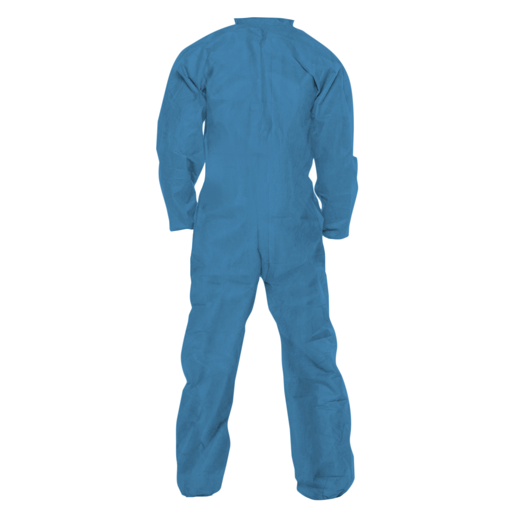 KleenGuard™ A20 Breathable Particle Protection Coveralls (58533), REFLEX Design, Zip Front, Blue, Large, (Qty 24) - 58533