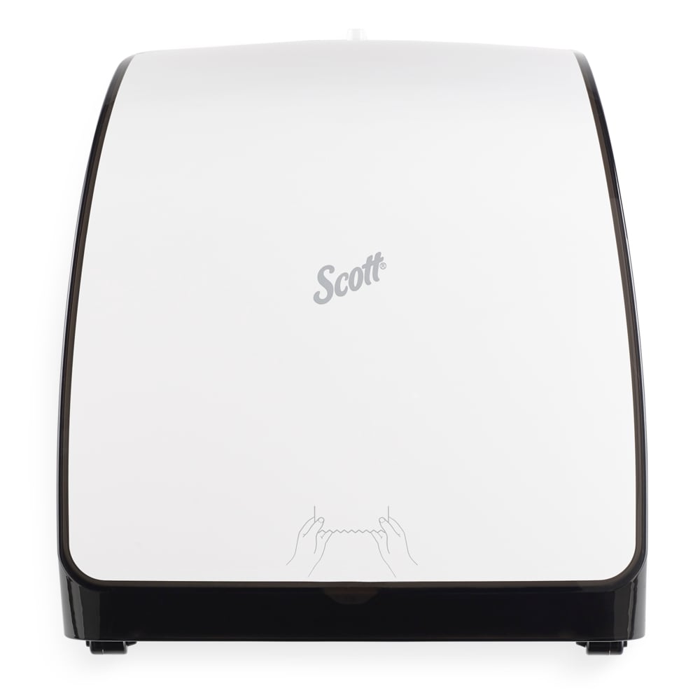 Scott® Slimroll™ Manual Towel Dispenser (47071), White, for Scott® Pink Core Towels, 12.65" x 13.02" x 7.18" (Qty 1) - 47071