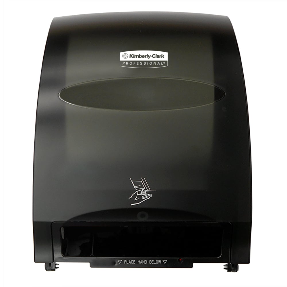 Distributrice automatique d’essuie-mains grande capacité de Kimberly Clark Professional (48857), sans contact, alimentation par pile, fumée (noire) - 48857