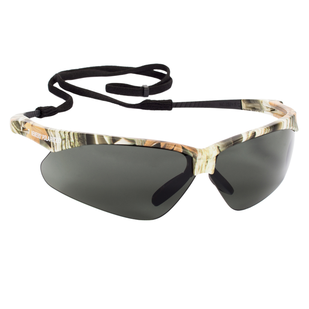 KleenGuard™ Nemesis™ Safety Glasses (47417), Polarized, Smoke Lenses, Camo Frame, Unisex for Men and Women (Qty 12) - 47417