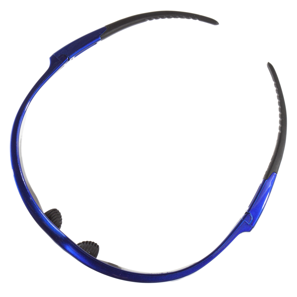 KleenGuard™ Nemesis™ Safety Glasses (47387), with KleenVision™ Anti-Fog Coating, Smoke Lenses, Metallic Blue Frame, Unisex for Men and Women (Qty 12) - 47387