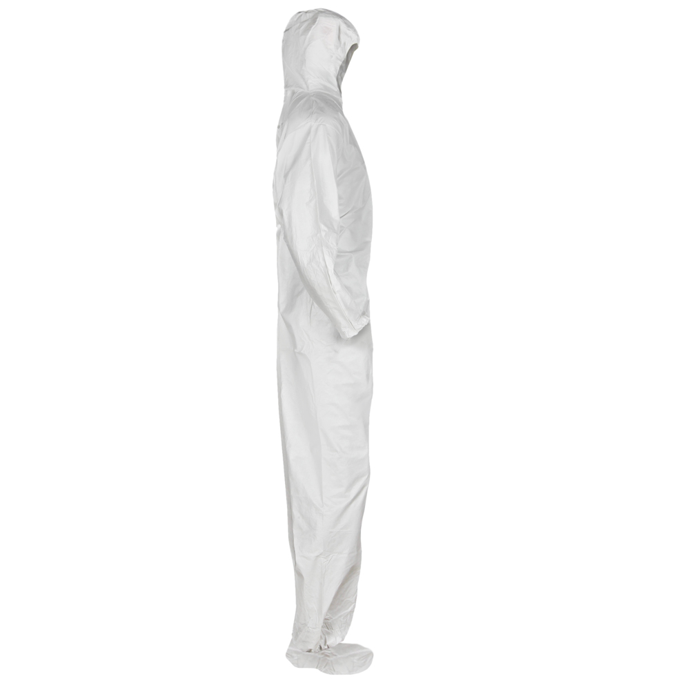 KleenGuard™ A20 Breathable Particle Protection Hooded Coveralls (49125), REFLEX Design, Zip Front, Hood, Boots, White, 2XL, (Qty 24) - 49125