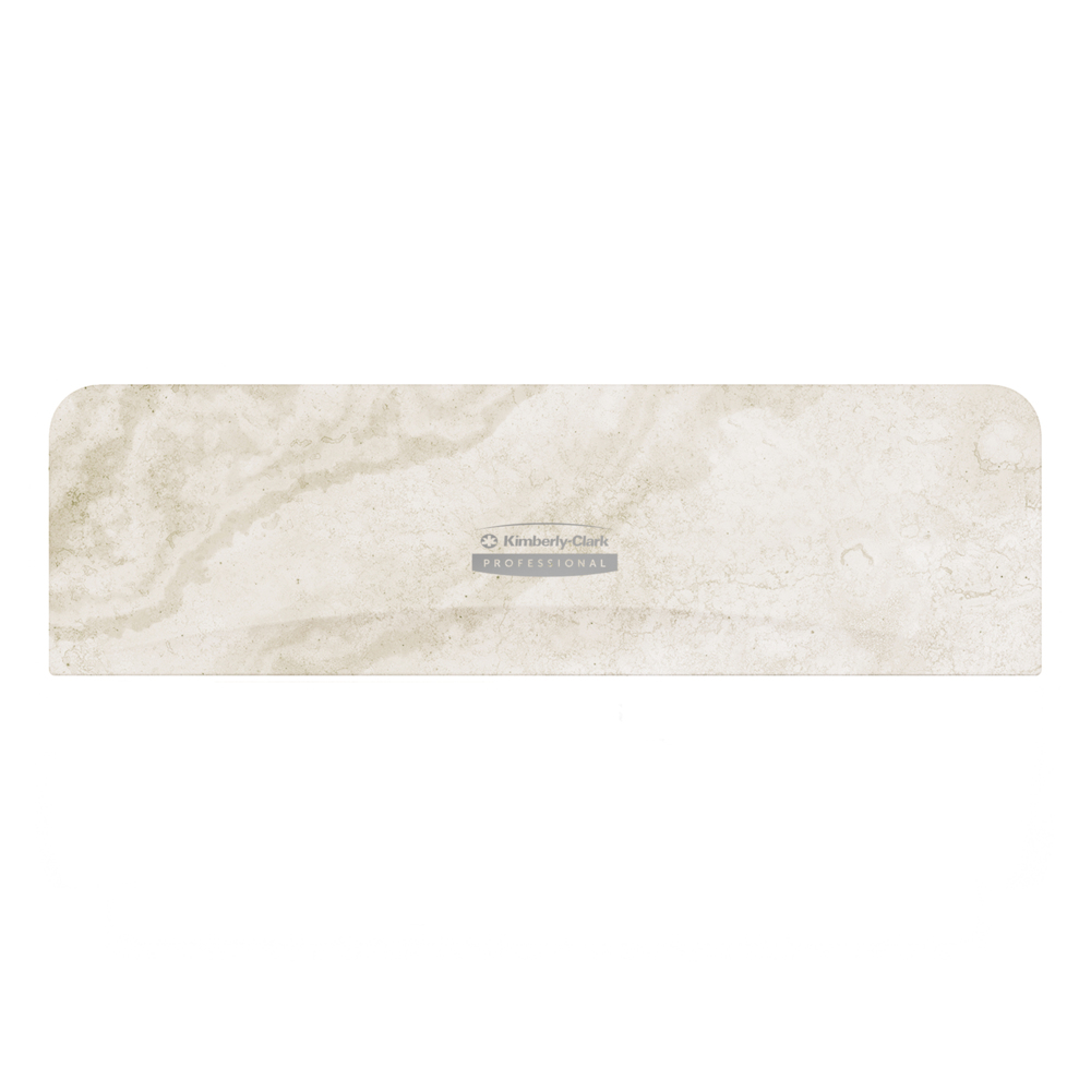 Plaque de revêtement ICON™ de Kimberly-Clark Professional (58792), au motif de marbre chaud, pour distributrice de deux rouleaux horizontaux de papier hygiénique en rouleau standard sans mandrin; une plaque de revêtement par caisse - 58792