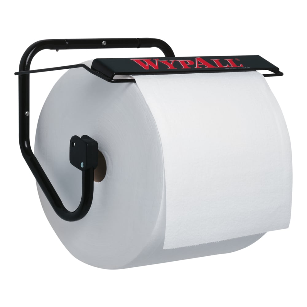 Wall Mounted Dispenser for WypAll® and Kimtech™ Wipes (80579), Black, Jumbo Roll, 16.8" x 10.8" x 8.8" (Qty 1) - 80579