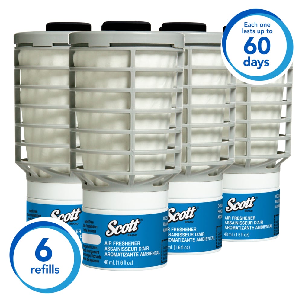 Scott® Essential Continuous Air Freshener (91072), Ocean Scent (6 Refills/Case) - 91072