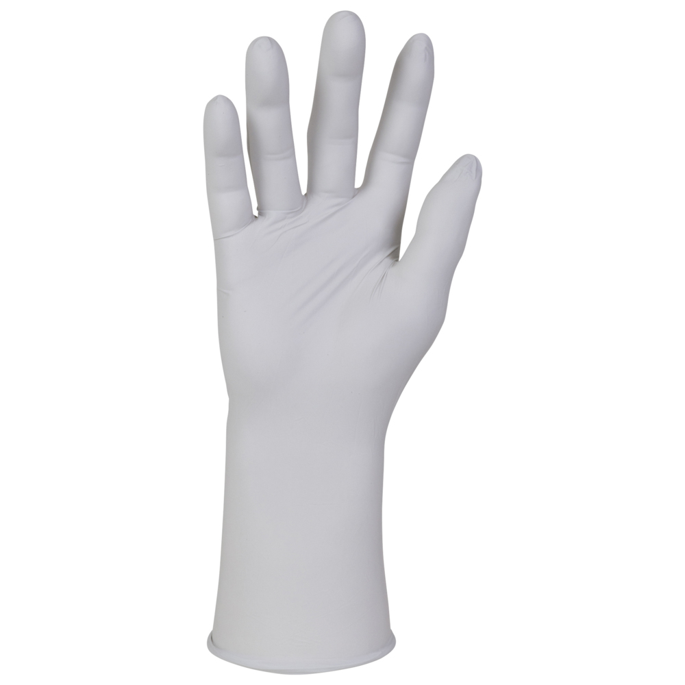 Kimtech™ G5 Sterling™ Nitrile Gloves (98186), ISO Class 5 or Higher Cleanrooms, Ambidextrous, Powder Free, 12”, Medium, Double Bagged, 250 / Bag, 6 Bags, 1,500 Gloves / Case - 98186