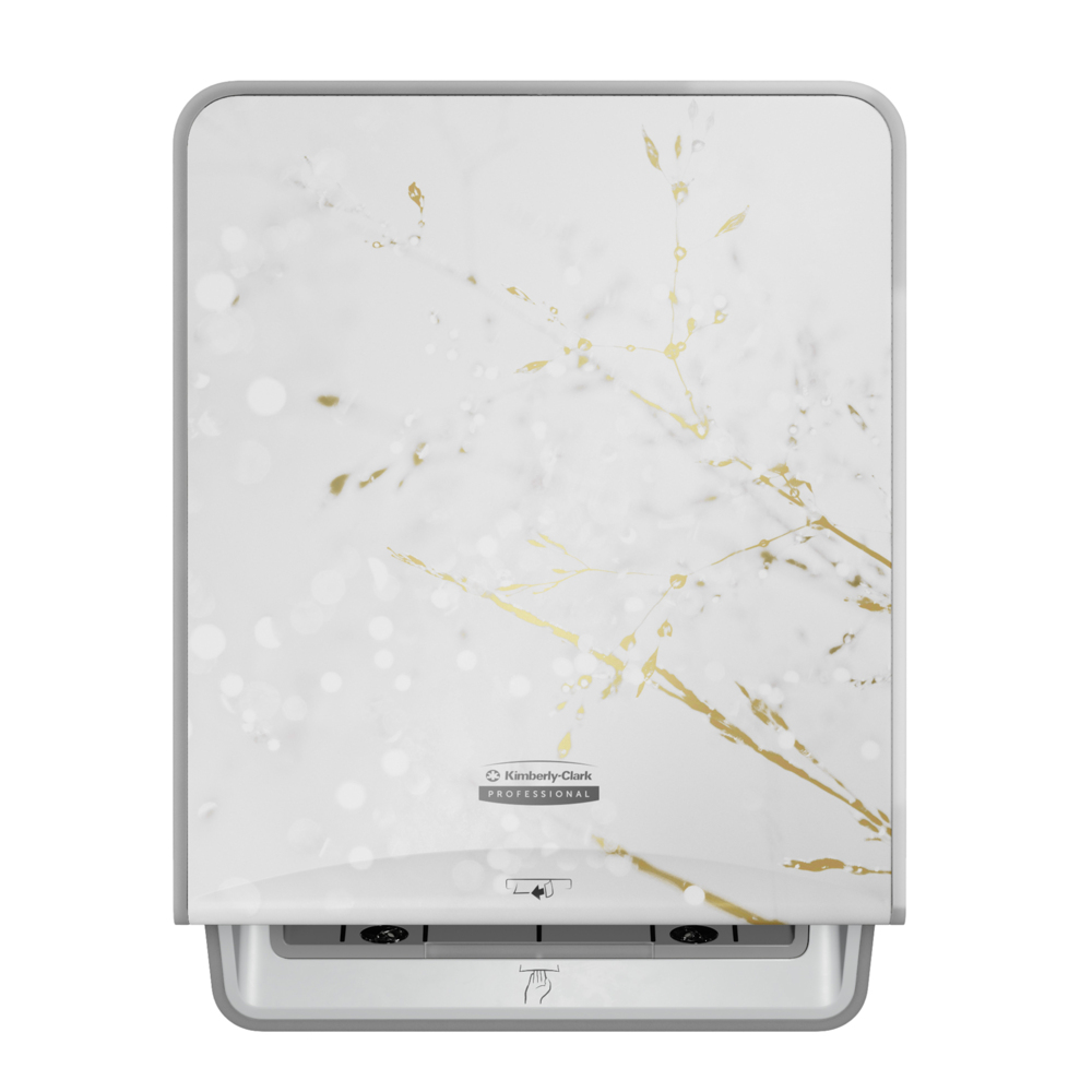 Kimberly-Clark Professional™ ICON™ Automatic Hard Roll Towel Dispenser (58730), with Cherry Blossom Design Faceplate, 16.53" x 12.41" x 10.19" (Qty 1) - 58730