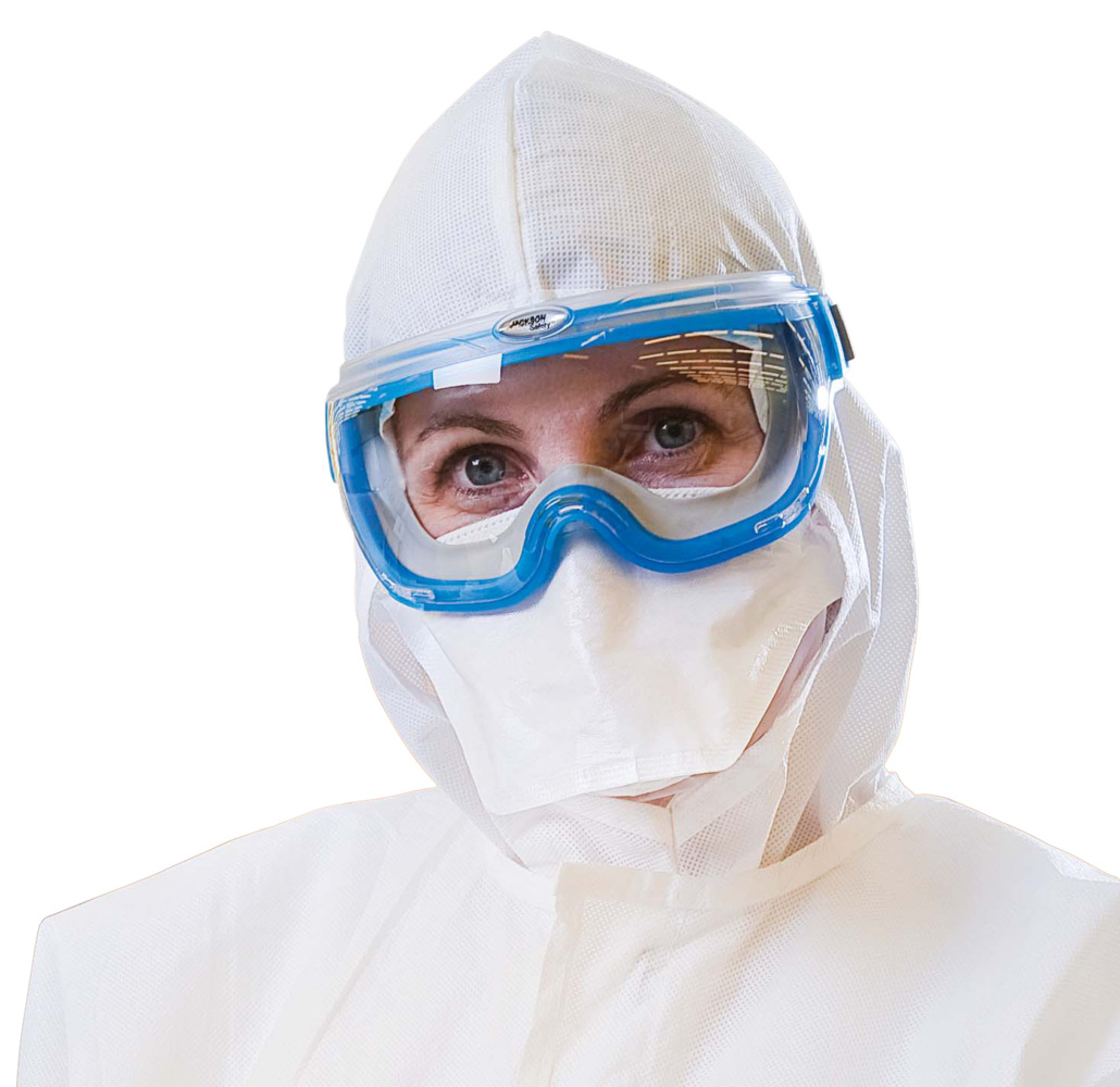 Masques faciaux stériles Kimtech M3 (62483), style poche, 2 serre-tête en tricot, emballage double, blancs, taille unique, 200 masques/caisse, 20/sac, 10 sacs - 62483