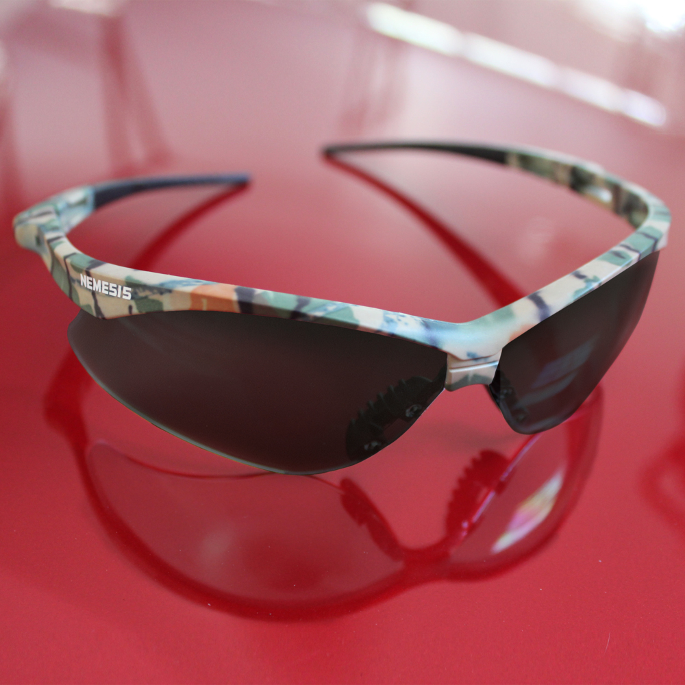 KleenGuard™ Nemesis™ Safety Glasses (47417), Polarized, Smoke Lenses, Camo  Frame, Unisex for Men and Women (Qty 12)