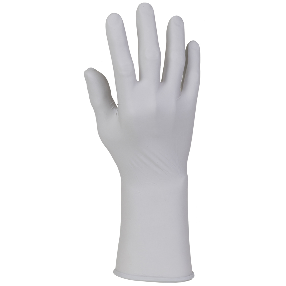 Kimtech™ G5 Sterling™ Nitrile Gloves (98186), ISO Class 5 or Higher Cleanrooms, Ambidextrous, Powder Free, 12”, Medium, Double Bagged, 250 / Bag, 6 Bags, 1,500 Gloves / Case - 98186