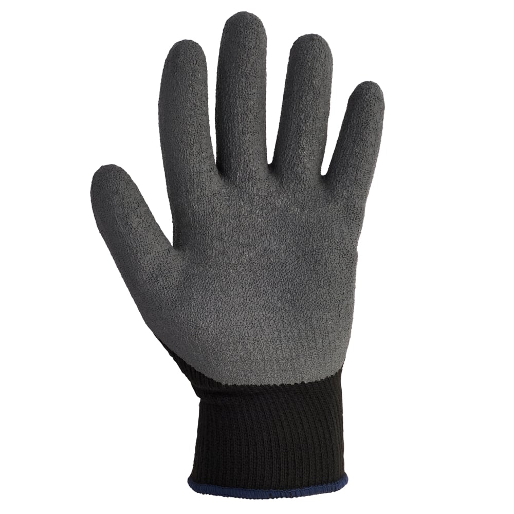 KleenGuard™ G40 Latex Coated Gloves (97272), Black & Grey, Large (9), 60 Pairs/ Case, 5 Bags of 12 Pairs - 97272