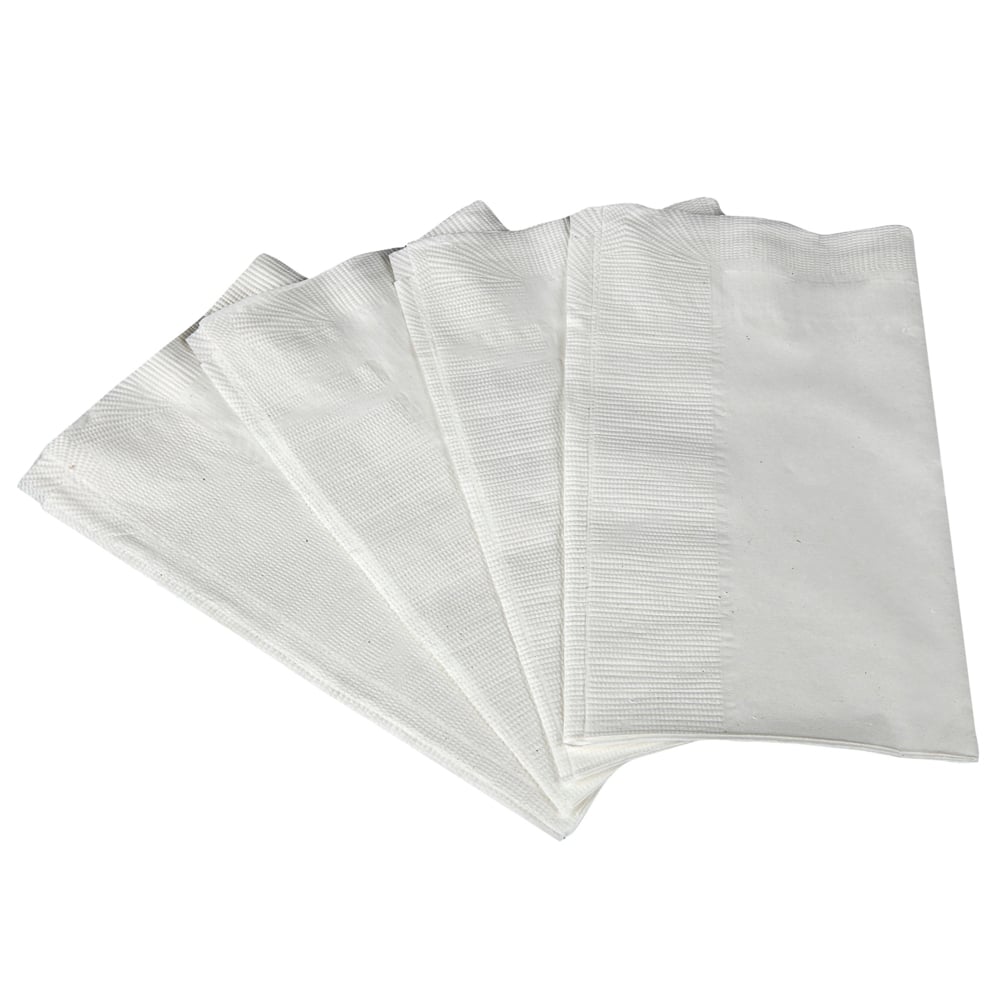 Scott® Dinner Paper Napkins (98200), Disposable, White, 1/8 Fold, 2-Ply, 12 Packs of 250 Beverage Napkins (3,000 / Case) - 98200