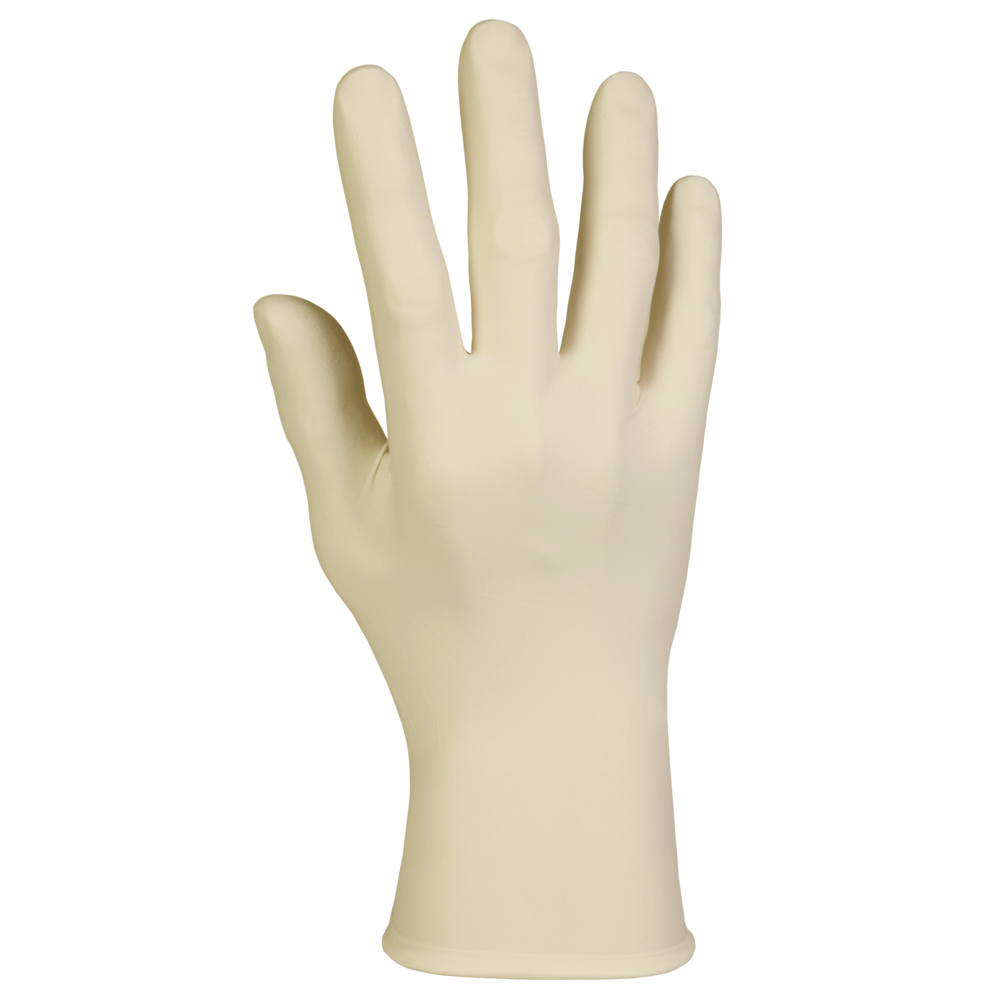 Gants en latex Kimtech G5 (56808), pour les salles blanches de classe 5 ISO ou supérieures, 8 mil, ambidextres, 10 po, TG, couleur naturelle, 100 /boîte, 10 boîtes, 1 000 gants/caisse - 56808