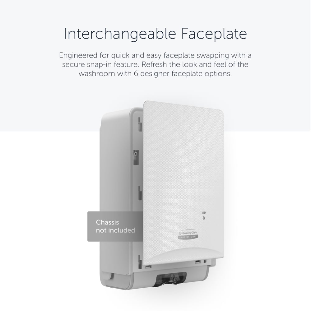 Kimberly-Clark Professional™ ICON™ Faceplate (58774), White Mosaic Design, for Automatic Soap and Hand Sanitizer Dispensers (Qty 1) - 58774