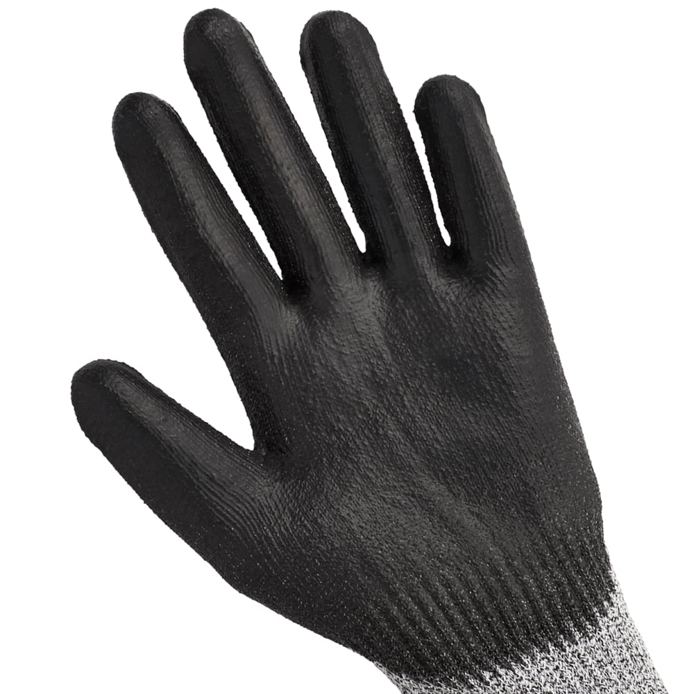 Gants enduits de polyuréthane résistant aux coupures de niveau 5 KleenGuard G60 (98238), noirs, TG, 12 paires/sac, 1 sac - 98238